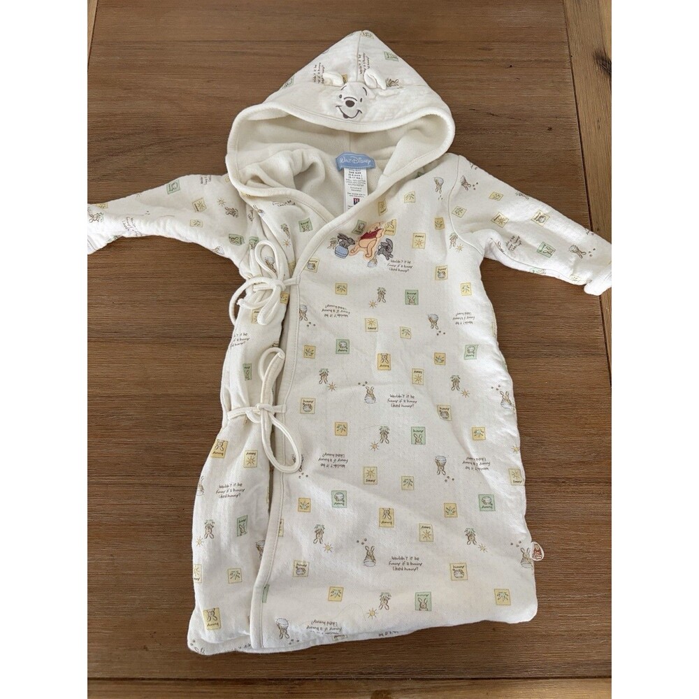 Vintage Winnie The Pooh Wearable Blanket Cotton Sleepsack 0-6 Months